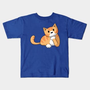 Ginger Cat Listening Kids T-Shirt